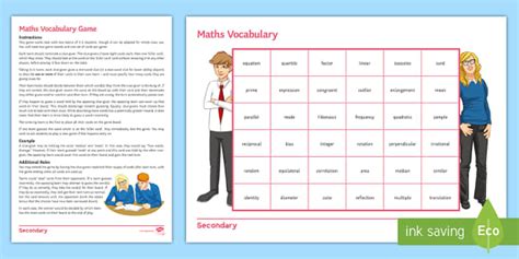 Maths Vocabulary Game | KS4 Maths | Beyond