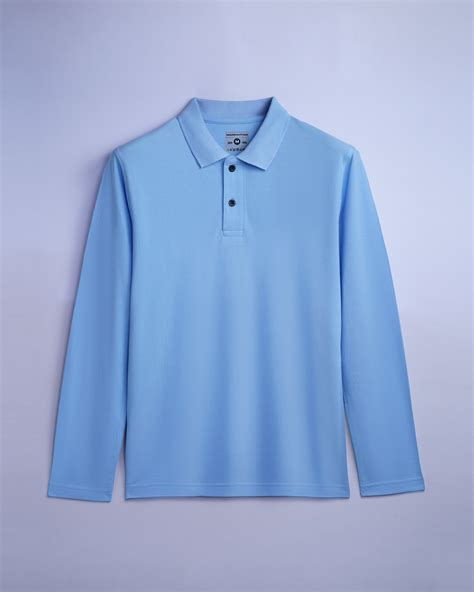 Cotton Polo Full Sleeve Unisex Sky Blue Without Pocket – Pitshirts