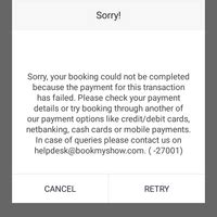 [Resolved] BookMyShow — Feedback on transaction declined of bms-15 times