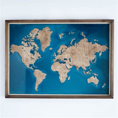 Buy Wood World Map Online In India - Etsy India