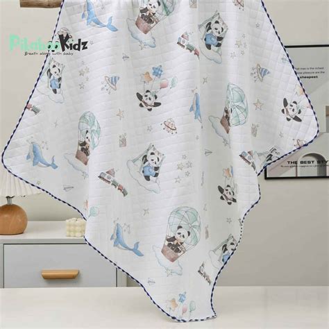 2 Layer Muslin Blanket in 85*85 cm - Panda – Pikaboo Kidz