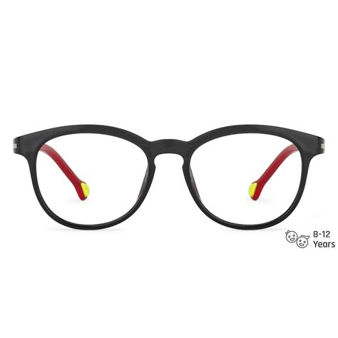 Buy Blue-Block Kids Computer Glasses:Black Red Yellow Full Rim Round ...