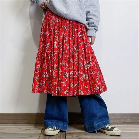 50s bandana printed cotton skirt | LEMON