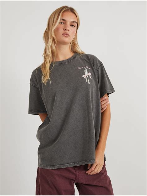 Buy Skinnydip Grey Dinner Date T-Shirt in Acid Wash from Next India