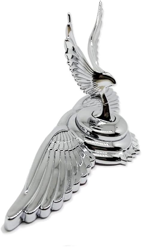 Buy Vvinluck 1x Chrome Flying Eagle Logo Car Hood Ornament Metal ...