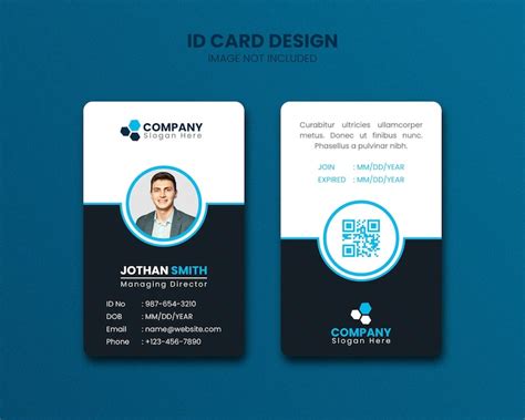 Modern id card design template for employees professional office ...