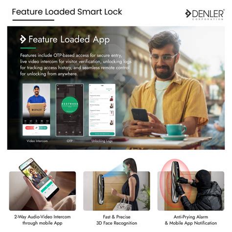 Denler DXL Smart Door Lock - Voice Unlock & Face ID