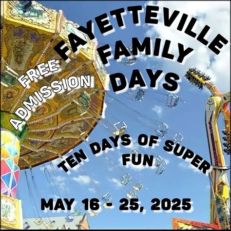 Fayetteville Family Days , Cross Creek Mall, Fayetteville, 16 May to 25 ...