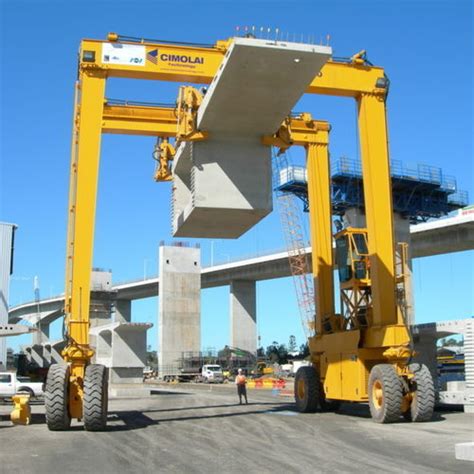 Precast beam straddle carrier - MST 150 - CIMOLAI TECHNOLOGY - rubber-tired
