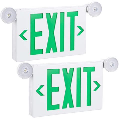 Torchstar Green Led Exit Sign With Emergency Lights Ul 924 | Desertcart ...