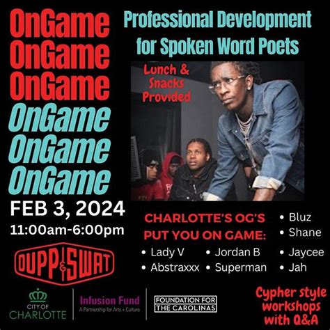 On Game, DUPP&SWAT, Charlotte, February 3 2024 | AllEvents.in