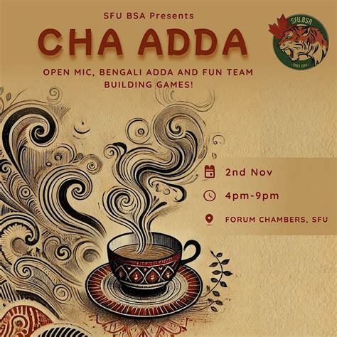 Cha Adda with BSA : Team building games, snacks and Cultural Showdown ...