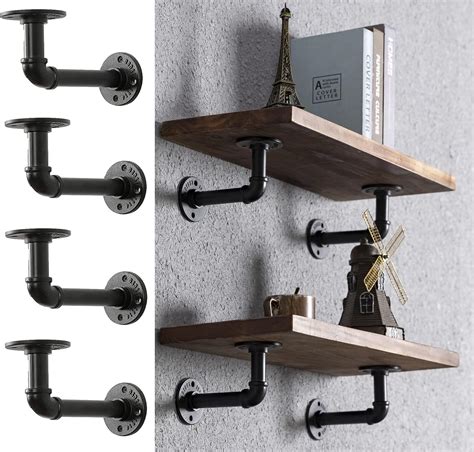 Buy Wall Hanging Shelf Brackets Heavy Duty Rustic Floating Shelf ...