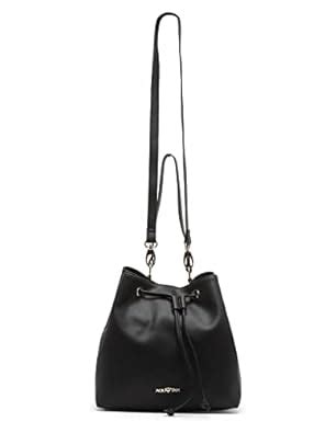 Aquatan Vegan Leather Black Drawstring Handbag for Women | Stylish ...