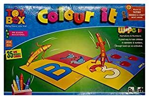 Toys Box Colour It Wipe It Alphabet & Numbers - Multi Color Carton ...