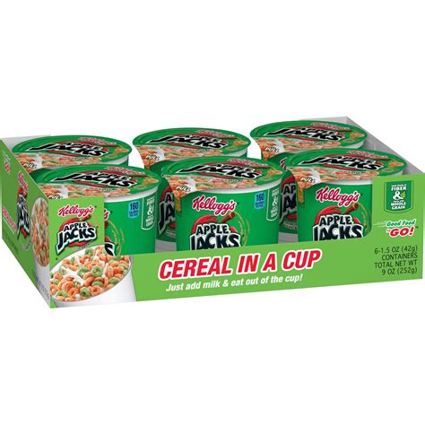Buy Apple Jacks Cold Breakfast Cereal Cups, 8 s and Minerals, Kids ...