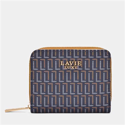 Buy Mono Flap25 Small Zip Around Wallet Navy Online – Lavie World