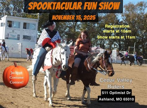 CVR Spooktacular Fun Show, Cedar Valley Riders, Ashland, 15 November ...