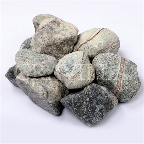 Rainforest Green Marble Tumbled Pebbles 50-75mm | Tumbled Garden Pebbles