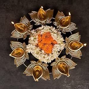 Buy ARN Designs Premium Gold Polish Lotus Design Flower Shape Flower ...