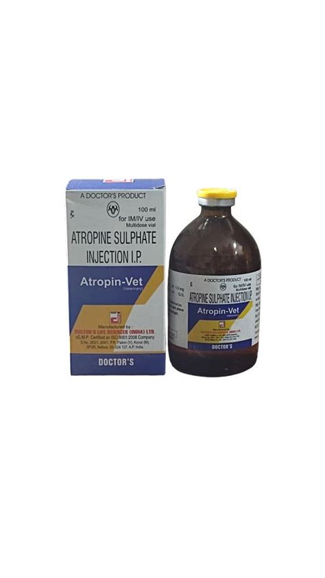Medicines :: ATROPIN VET INJECTION 100ML (ATROPINE SULPHATE) - VetPlus ...