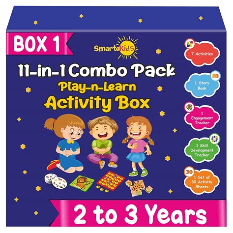 SmartoKids Activity Box for 2 to 3 Year Old Baby Boys & Girls (11-in-1 ...