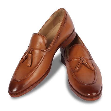 GENTLEMEN'S TASSEL LEATHER LOAFERS (TAN) – Naga Designs