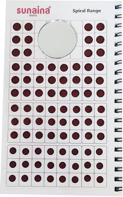 SUNAINA Spiral OUTLINE SKETCH Multicolour/Red/Maroon KUMKUM Bindi Book ...