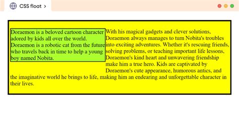 CSS Float Tutorial 的图像结果