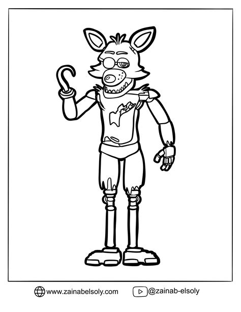 Foxy Fnaf Coloring Pages