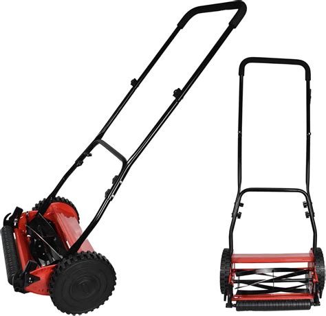 Amazon.com : 14-Inch 5-Blade Manual Reel Mower,Adjustable Handle Height ...