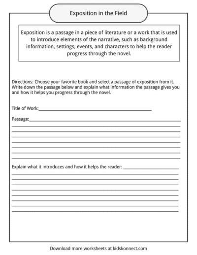 Exposition Examples, Definition and Worksheets | KidsKonnect