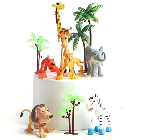 Bakewareind Animal Zoo Toy Cake Topper Set