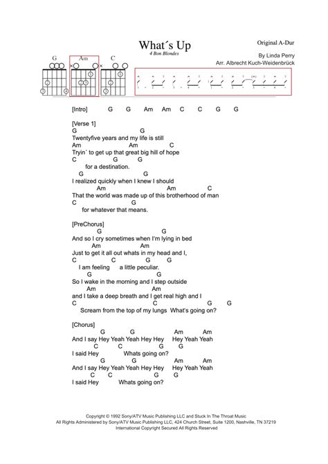 What's Up (arr. Albrecht Kuch-Weidenbrück) by 4 Non Blondes Sheet Music ...