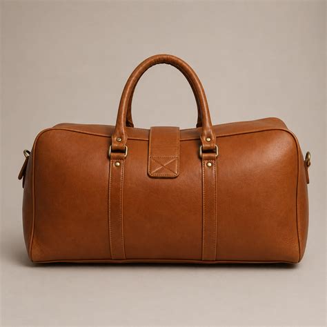 The Bjorn – Full-Grain Cognac Leather Duffel Bag for Travel – VILL OKSE