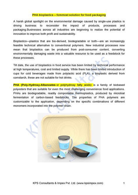 Bio based plastics project consultancy - btech - IPU - Studocu