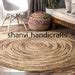 Buy Handwoven Ribbed Solid Area Rugs Beautiful Floor Rug Natural Jute ...
