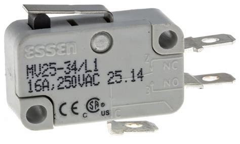 RS PRO | RS PRO Short Lever Micro Switch, Quick Connect Terminal, 16 A ...