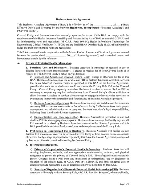 Fillable Online HIPAA Business Associate Agreement (BAA) - trs.texas ...