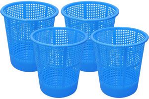 Morvi Plastic Prime Jali 222 Open Dustbin, Set of 4 Pc, 7 Ltr Dustbin ...