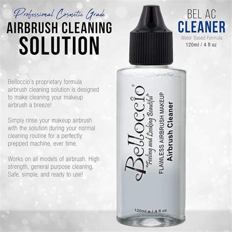 Buy 4 Ounce Bottle of Belloccio Makeup Airbrush Cleaner - Fast Acting ...