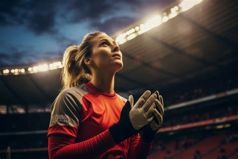 Vue d'un joueur de football féminin adulte | Image générée à base d’IA