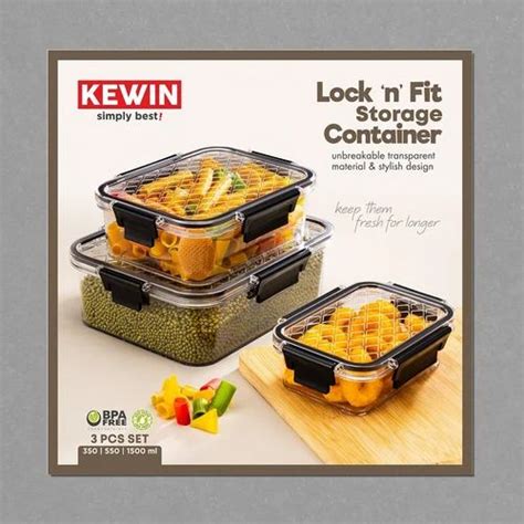 Plastic Container - 3 PC STORAGE CONTAINER PET TRANSPARENT Manufacturer ...