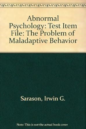 Buy Test Item File (Abnormal Psychology: The Problem of Maladaptive ...