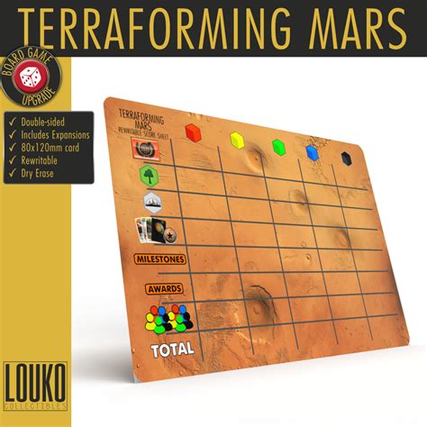 Buy Score sheet upgrade - Terraforming Mars - Louko Collectibles ...
