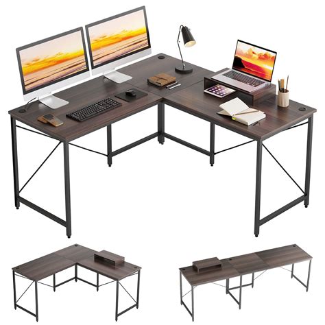 Bestier L Shaped Desk 95 2 Inch 2 Person Long | Desertcart INDIA