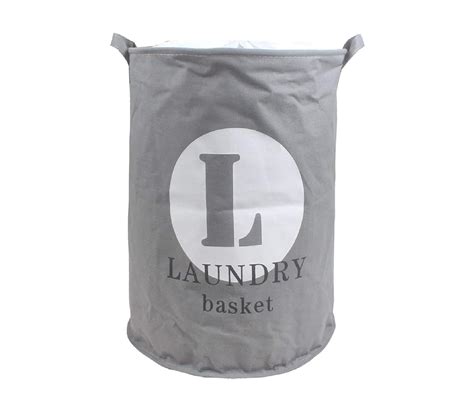 FITFABFINE Round Non Woven Fabric Foldable Laundry Organiser With ...