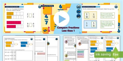 👉 White Rose Supporting Y5 Compare Order Fractions Less than 1