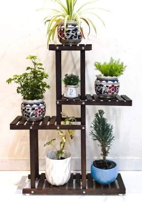 Dime Store Wooden Plant Stand For Balcony Large Plant Container Set ...