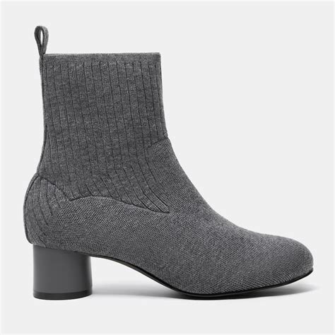 Zoe Round-toe Wool Ankle Boots in Rich Grey-Sustainable & Stylish | VIVAIA